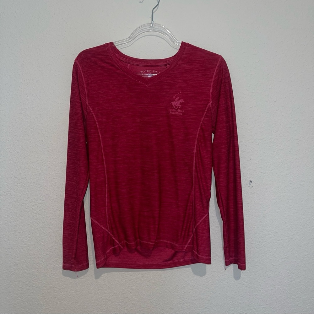 Beverly Hills Polo Club Women's Fusia Long Sleeve Tee
